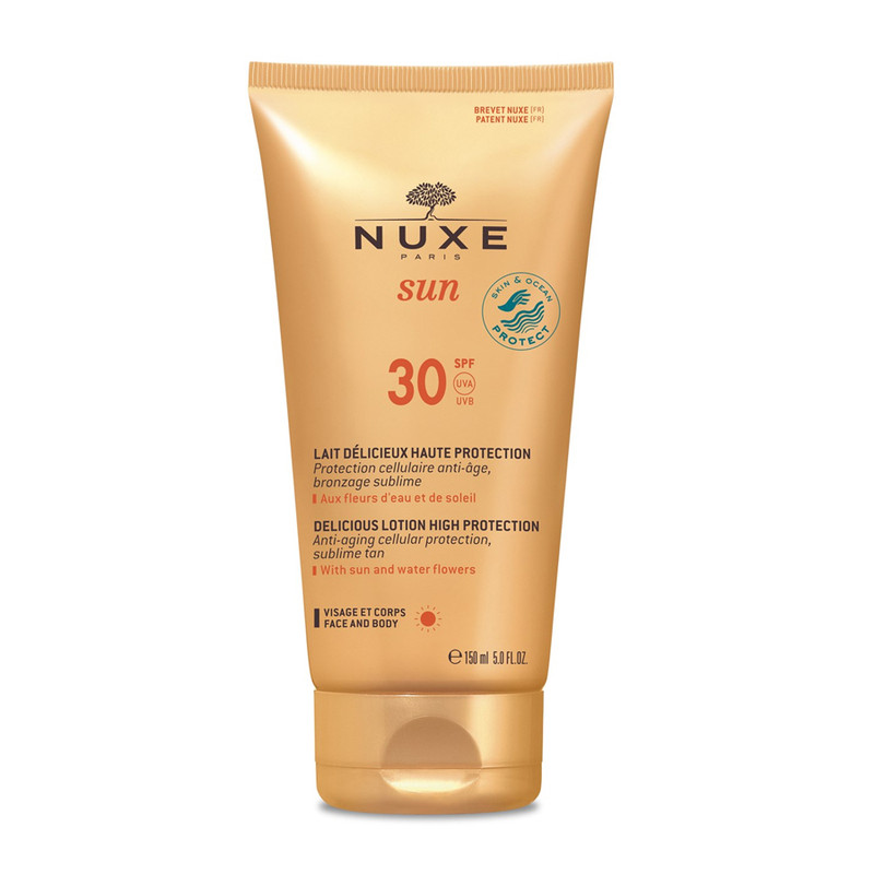 لوسیون ضد آفتاب بدون رنگ نوکس SPF 30 مدل Lait Délicieux مناسب انواع پوست حجم 150 میلیلیتر لوسیون ضد آفتاب بدون رنگ نوکس SPF 30 مدل Lait Délicieux مناسب انواع پوست حجم 150 میلیلیتر