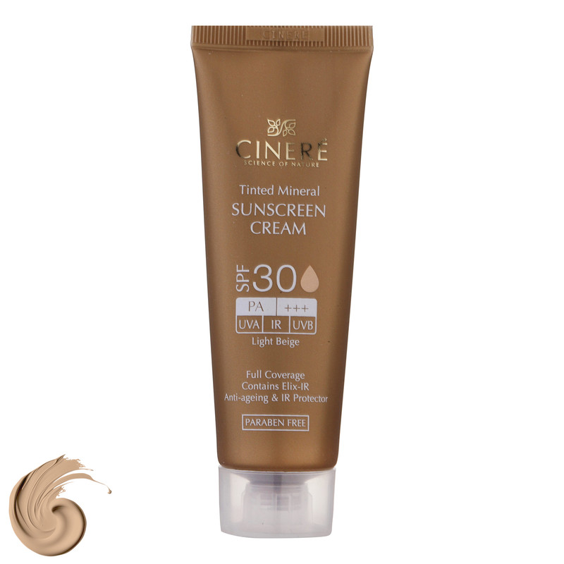 کرم ضدآفتاب رنگی سینره مدل SPF30 مناسب انواع پوست، حجم 50 میلیلیتر کرم ضدآفتاب رنگی سینره مدل SPF30 مناسب انواع پوست، حجم 50 میلیلیتر