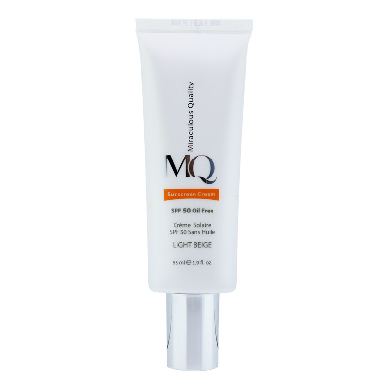 کرم ضدآفتاب رنگی ام کیو SPF50 مدل LIGHT BEIGE، مناسب پوستهای چرب، حجم 55 میلیلیتر کرم ضدآفتاب رنگی ام کیو SPF50 مدل LIGHT BEIGE، مناسب پوستهای چرب، حجم 55 میلیلیتر