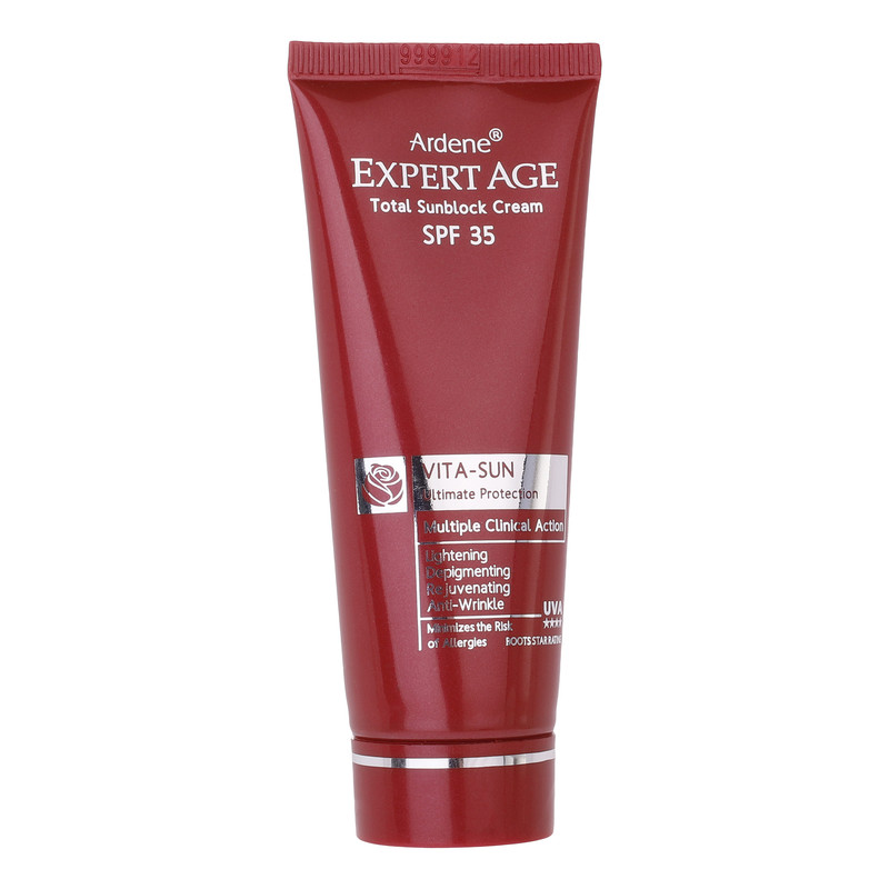 کرم ضد آفتاب بدون رنگ آردن اکسپرت ایج SPF 35 مدل VITA مناسب همه انواع پوست حجم 45 میلیلیتر کرم ضد آفتاب بدون رنگ آردن اکسپرت ایج SPF 35 مدل VITA مناسب همه انواع پوست حجم 45 میلیلیتر