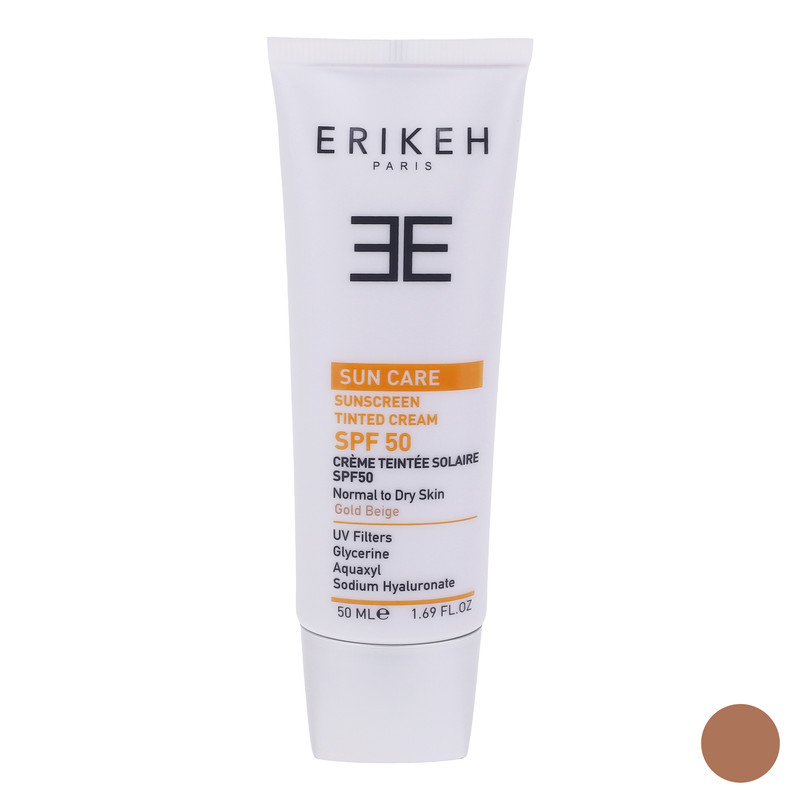 کرم ضد آفتاب رنگی اریکه مدل SPF50 مناسب انواع پوست حجم 50 میلیلیتر کرم ضد آفتاب رنگی اریکه مدل SPF50 مناسب انواع پوست حجم 50 میلیلیتر