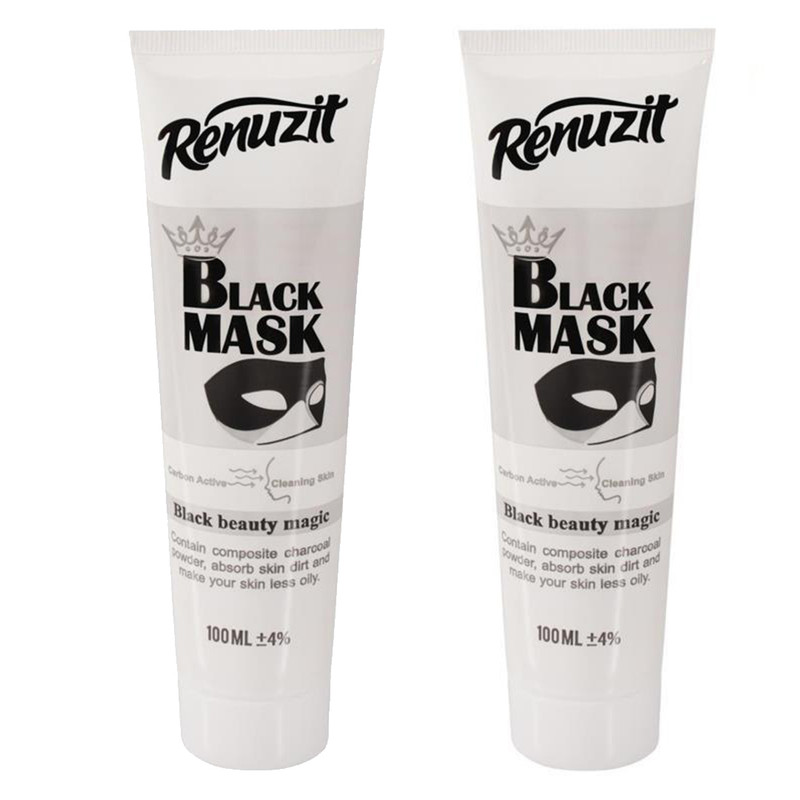 ماسک صورت رینوزیت مدل carbon active حجم 100 میلی لیتر مجموعه 2 عددی