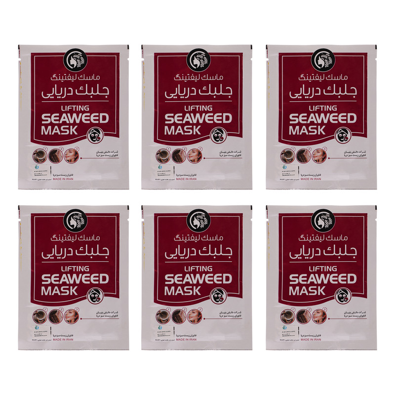 ماسک لیفتینگ صورت دکتر عیدی آلگا مدل جلبک دریایی بسته 6 عددی