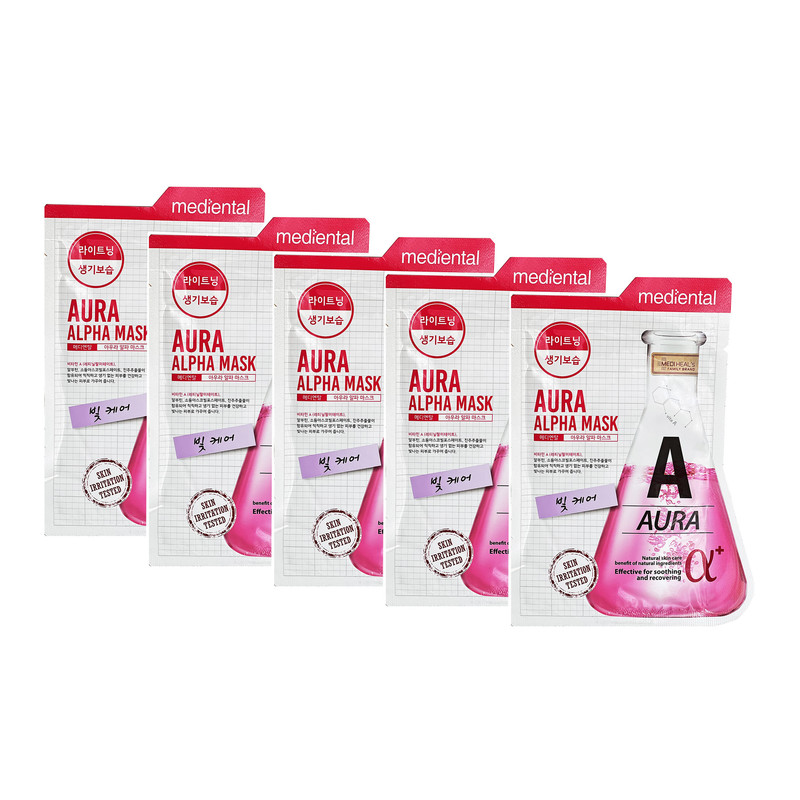 ماسک صورت مدی هیلز مدل MEDIENTAL AURA ALPHA PLUS وزن 25 گرم بسته 5 عددی ماسک صورت مدی هیلز مدل MEDIENTAL AURA ALPHA PLUS وزن 25 گرم بسته 5 عددی