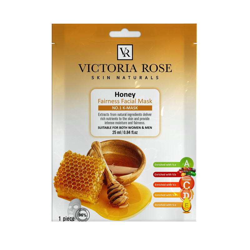 ماسک صورت ویکتوریا رز مدل Honey حجم 25 میلی لیتر بسته 5 عددی ماسک صورت ویکتوریا رز مدل Honey حجم 25 میلی لیتر بسته 5 عددی