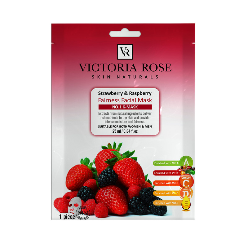ماسک صورت ویکتوریا رز مدل Strawberry Raspberry حجم 25 میلی لیتر بسته 5 عددی ماسک صورت ویکتوریا رز مدل Strawberry Raspberry حجم 25 میلی لیتر بسته 5 عددی