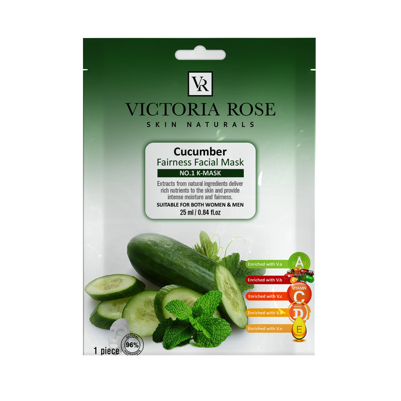 ماسک صورت ویکتوریا رز مدل Cucumber Menthol حجم 25 میلی لیتر بسته 5 عددی ماسک صورت ویکتوریا رز مدل Cucumber Menthol حجم 25 میلی لیتر بسته 5 عددی