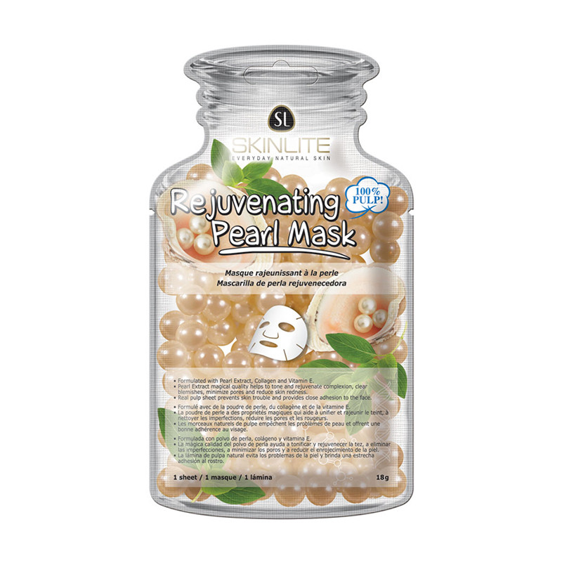 ماسک ورقه ای اسکین لایت مدل Pearl حجم 18 گرم ماسک ورقه ای اسکین لایت مدل Pearl حجم 18 گرم