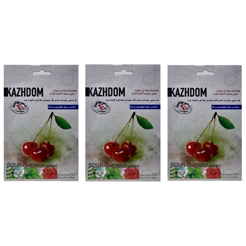 ماسک صورت کژدم مدل آلبالو وزن 25 گرم بسته 3 عددی ماسک صورت کژدم مدل آلبالو وزن 25 گرم بسته 3 عددی