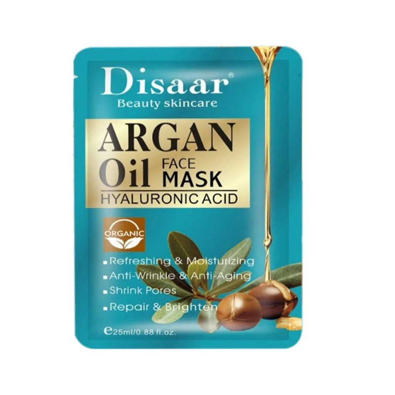ماسک صورت دیسار مدل روغن آرگان و هیالورونیک اسید حجم 25 میلی لیتر ماسک صورت دیسار مدل روغن آرگان و هیالورونیک اسید حجم 25 میلی لیتر