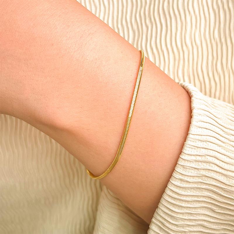 دستبند طلا 18 عیار زنانه دیانا مدل تیغ ماهی