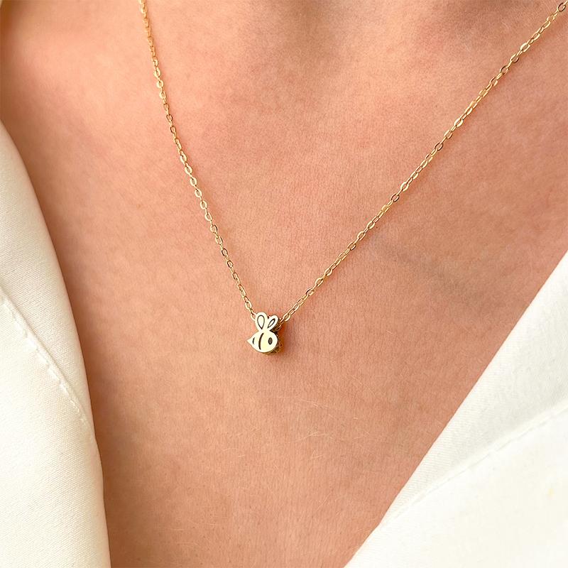 گردنبند طلا 18 عیار زنانه دیانا مدل زنبور گردنبند طلا 18 عیار زنانه دیانا مدل زنبور