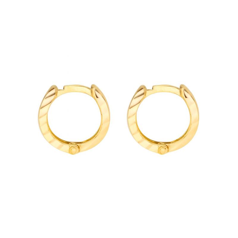 گوشواره حلقه ای طلا 18 عیار دیانا مدل تراش کد 28 گوشواره حلقه ای طلا 18 عیار دیانا مدل تراش کد 28
