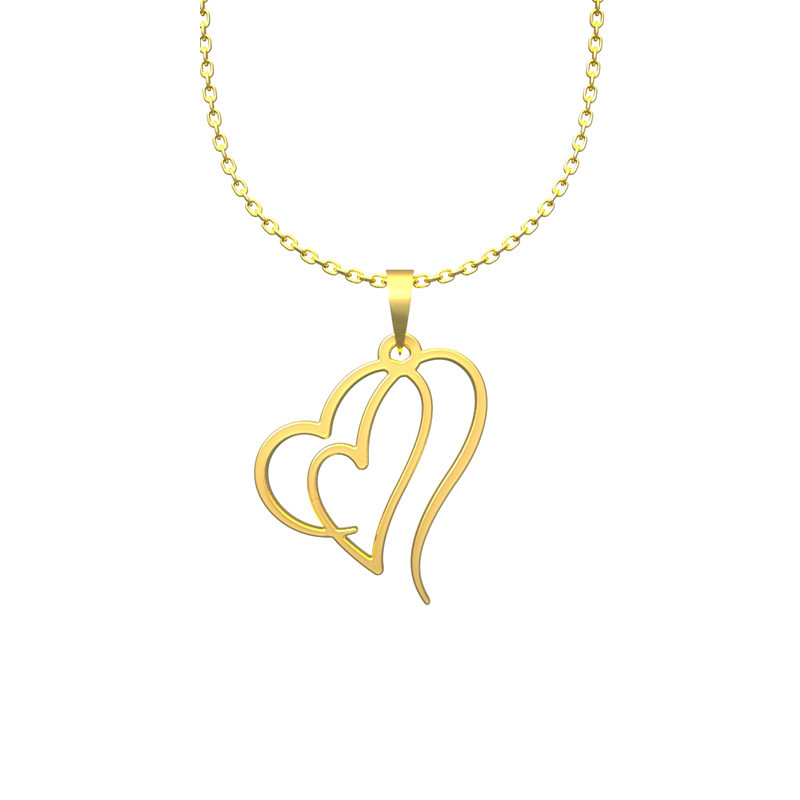 گردنبند طلا 18 عیار زنانه مدوپد مدل قلب کد E3-1-1283 گردنبند طلا 18 عیار زنانه مدوپد مدل قلب کد E3-1-1283