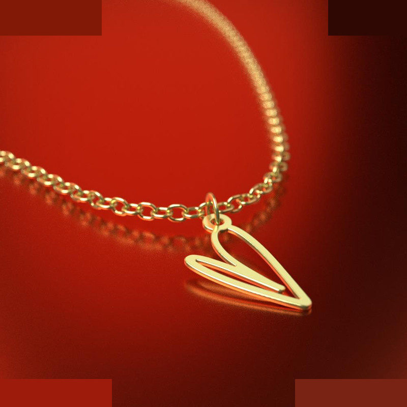 گردنبند طلا 18 عیار زنانه مدوپد مدل قلب کد RNA17810 گردنبند طلا 18 عیار زنانه مدوپد مدل قلب کد RNA17810