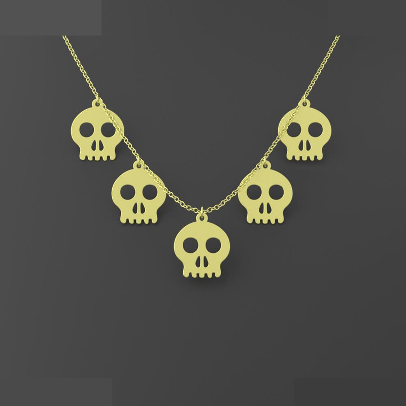 گردنبند طلا 18 عیار زنانه مدوپد مدل هالووین کد RNA18006