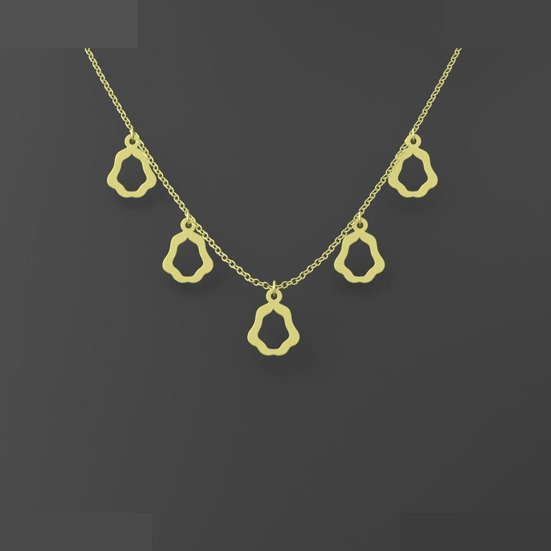 گردنبند طلا 18 عیار زنانه مدوپد مدل هندسی کد RNA14876