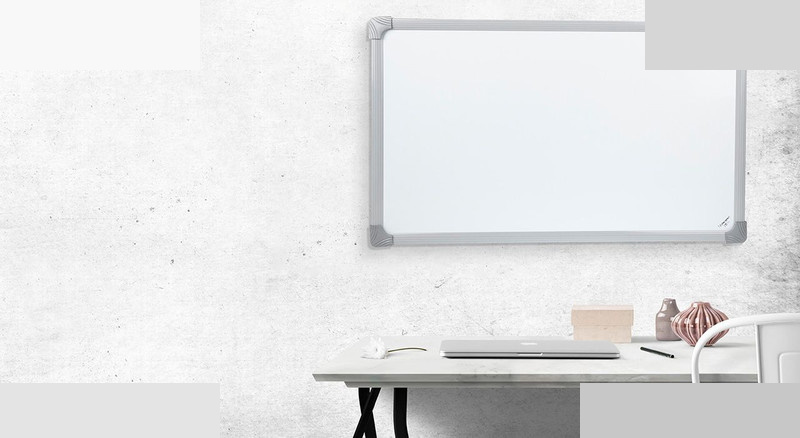 تخته وایت برد آسابرد مدل آلفا سایز 120 × 90 سانتی متر به همراه پایه نگهدارنده