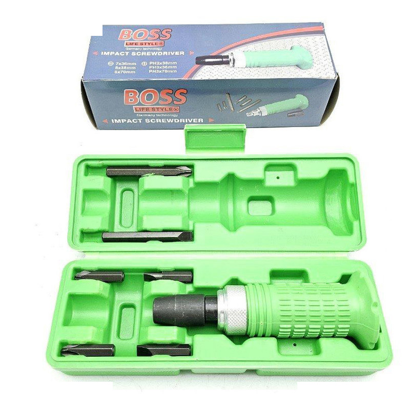 پیچ گوشتی ضربه خور باس مدل IMPACT-SCREWDRIVER بسته 7 عددی پیچ گوشتی ضربه خور باس مدل IMPACT-SCREWDRIVER بسته 7 عددی