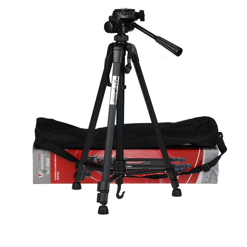 سه پایه دوربین ویفنگ مدل WT-3520 به همراه گیره نگهدارنده موبایل سه پایه دوربین ویفنگ مدل WT-3520 به همراه گیره نگهدارنده موبایل