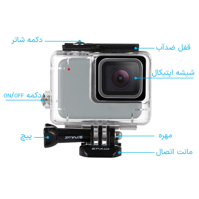 کاور ضدآب پلوز مدل Diving مناسب برای دوربین ورزشی GoPro HERO 7 / 6 / 5 کاور ضدآب پلوز مدل Diving مناسب برای دوربین ورزشی GoPro HERO 7 / 6 / 5