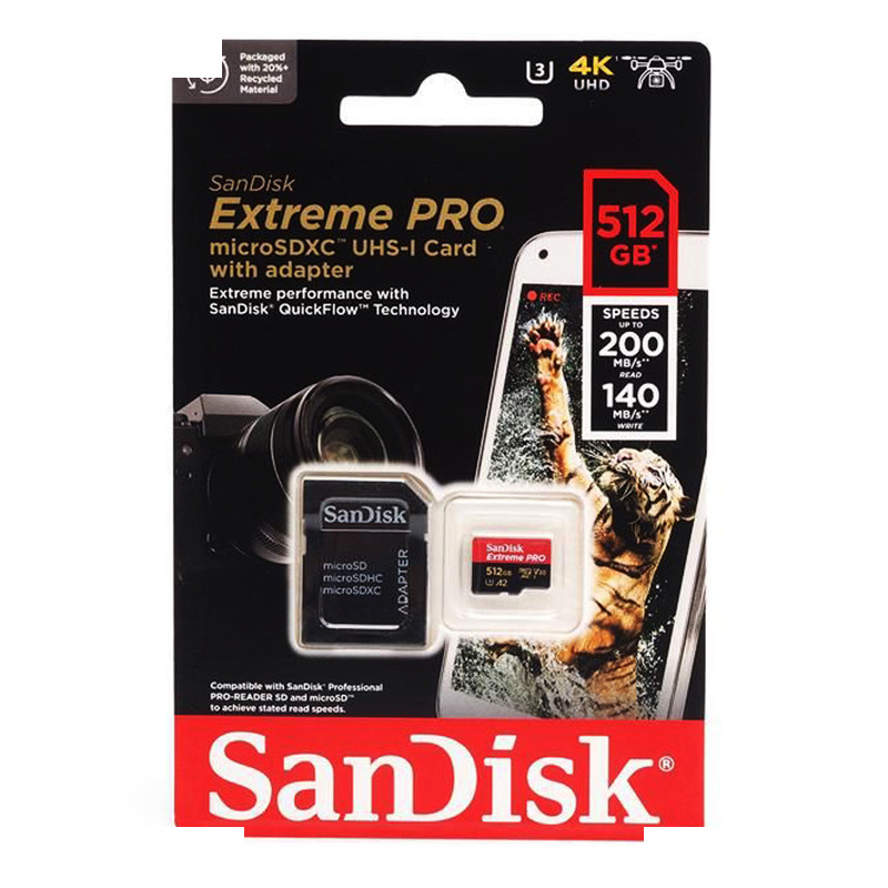 کارت حافظه SDSQXCU سن دیسک مدل Extreme Pro 4k استاندارد UHS-I سرعت 200MBps ظرفیت 512 گیگابایت کارت حافظه SDSQXCU سن دیسک مدل Extreme Pro 4k استاندارد UHS-I سرعت 200MBps ظرفیت 512 گیگابایت