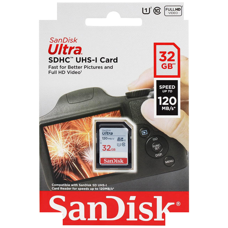 کارت حافظه SDXC مدل Ultra کلاس 10 استاندارد UHS-I U1 سرعت 120MBps ظرفیت 32 گیگابایت کارت حافظه SDXC مدل Ultra کلاس 10 استاندارد UHS-I U1 سرعت 120MBps ظرفیت 32 گیگابایت
