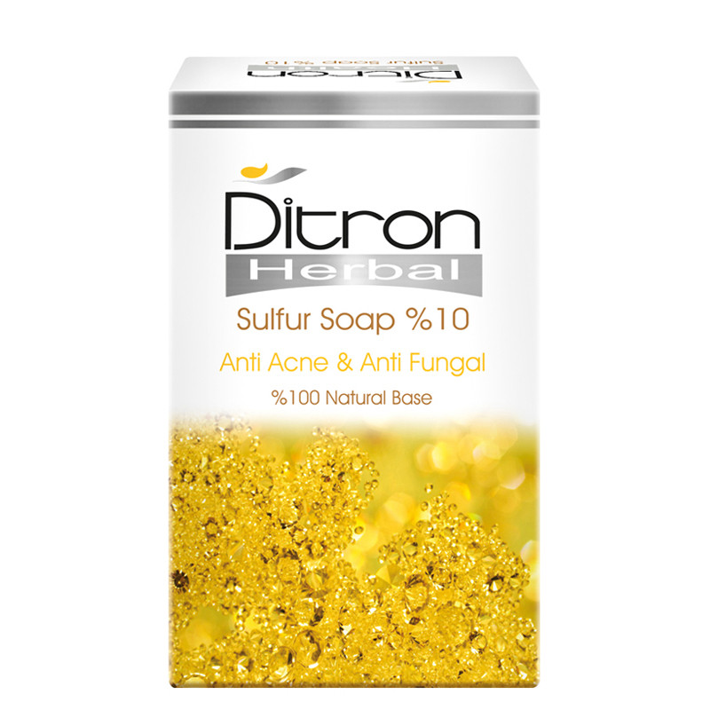 صابون ضد آکنه دیترون مدل Sulfur وزن ۱۱۰ گرم صابون ضد آکنه دیترون مدل Sulfur وزن ۱۱۰ گرم
