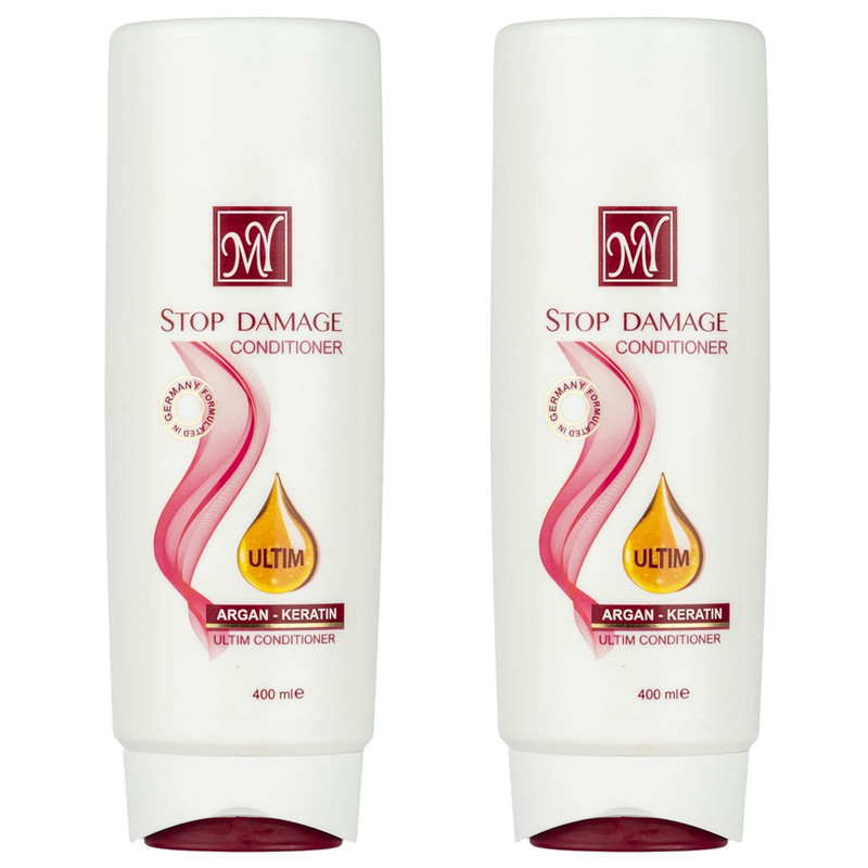 نرم کننده مو مای مدل Stop Damage حجم 400 میلی لیتر مجموعه 2 عددی نرم کننده مو مای مدل Stop Damage حجم 400 میلی لیتر مجموعه 2 عددی