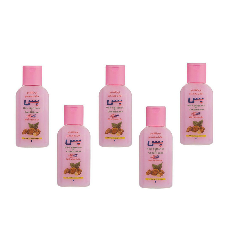 نرم کننده مو بس مدل Almond حجم 250 میلی لیتر بسته 5 عددی نرم کننده مو بس مدل Almond حجم 250 میلی لیتر بسته 5 عددی