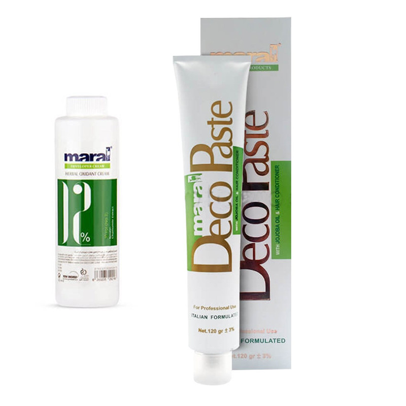 کرم دکلره مو مارال مدل روغن جوجوبا حجم 120 میلی لیتر به همراه اکسیدان 12 درصد حجم 150 میلی لیتر کرم دکلره مو مارال مدل روغن جوجوبا حجم 120 میلی لیتر به همراه اکسیدان 12 درصد حجم 150 میلی لیتر