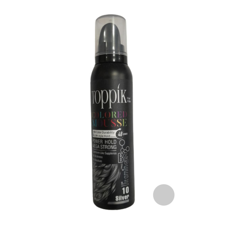 موس مو تاپیک مدل 10 حجم 125 میلی لیتر رنگ نقره ای