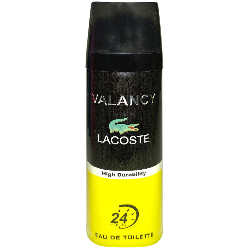 اسپری خوشبو کننده بدن مردانه والانسی مدل Lacoste حجم 200 میلی لیتر اسپری خوشبو کننده بدن مردانه والانسی مدل Lacoste حجم 200 میلی لیتر