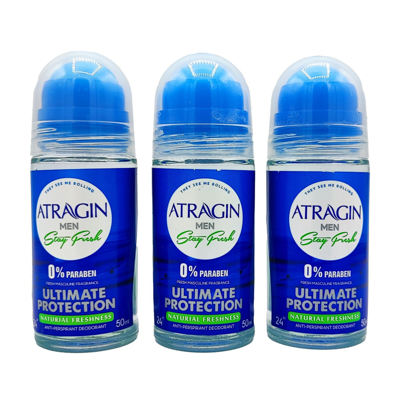 رول ضد تعریق مردانه عطرآگین مدل ULTIMATE PROTECTION حجم 50 میلی لیتر مجموعه 3 عددی رول ضد تعریق مردانه عطرآگین مدل ULTIMATE PROTECTION حجم 50 میلی لیتر مجموعه 3 عددی
