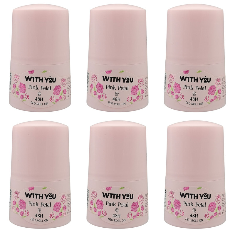 رول ضد تعریق زنانه ویت یو مدل PINK PETAL حجم 50 میلی لیتر مجموعه 6 عددی رول ضد تعریق زنانه ویت یو مدل PINK PETAL حجم 50 میلی لیتر مجموعه 6 عددی