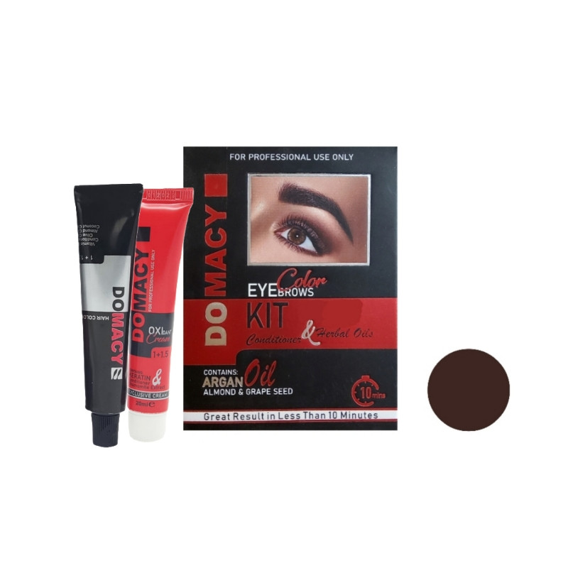 کیت رنگ ابرو دوماسی شماره 4 حجم 15 میلی لیتر رنگ مشکی کیت رنگ ابرو دوماسی شماره 4 حجم 15 میلی لیتر رنگ مشکی