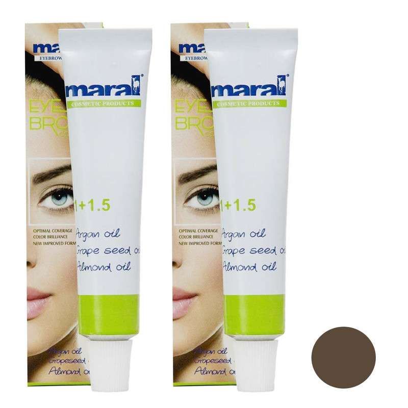 رنگ ابرو مارال شماره 5 حجم 15 میلی لیتر رنگ قهوه ای برزیلی روشن مجموعه 2 عددی رنگ ابرو مارال شماره 5 حجم 15 میلی لیتر رنگ قهوه ای برزیلی روشن مجموعه 2 عددی