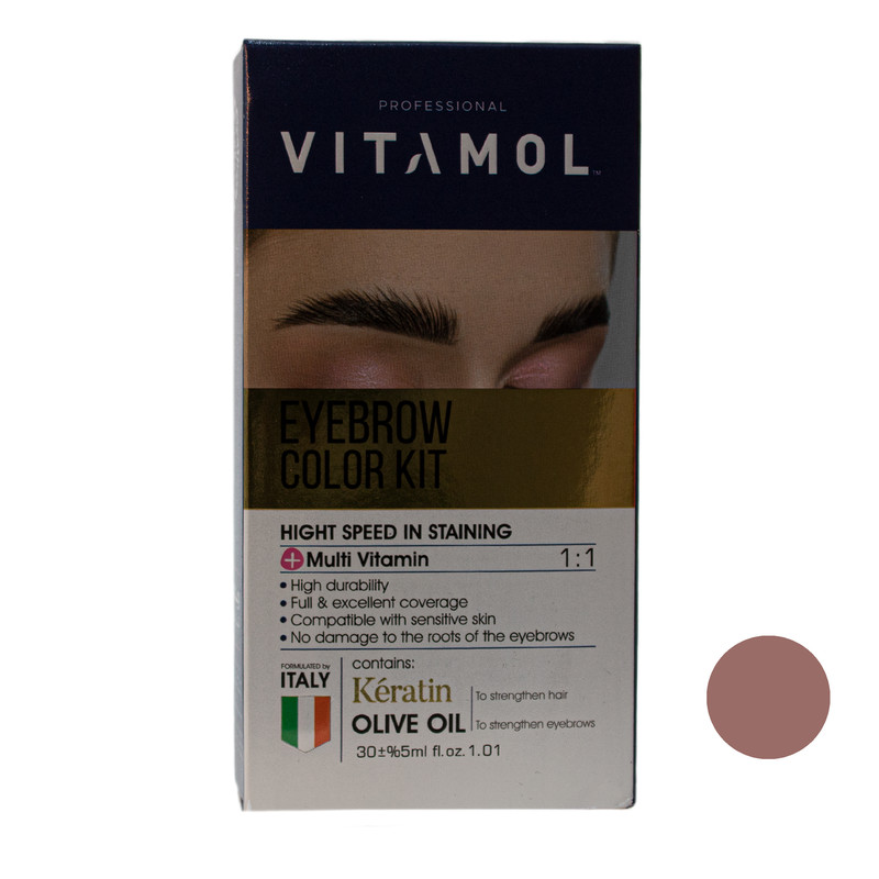کیت رنگ ابرو ویتامول شماره BG حجم 30 میلی لیتر رنگ بلوند طلایی روشن کیت رنگ ابرو ویتامول شماره BG حجم 30 میلی لیتر رنگ بلوند طلایی روشن