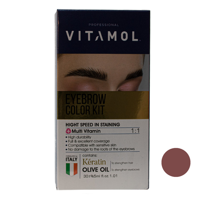 کیت رنگ ابرو ویتامول شماره S2 حجم 30 میلی لیتر رنگ شنی خیلی روشن کیت رنگ ابرو ویتامول شماره S2 حجم 30 میلی لیتر رنگ شنی خیلی روشن