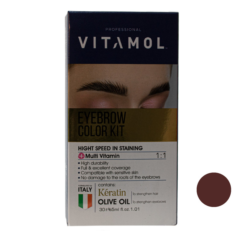 کیت رنگ ابرو ویتامول شماره CH1 حجم 30 میلی لیتر رنگ بلوند شکلاتی تیره کیت رنگ ابرو ویتامول شماره CH1 حجم 30 میلی لیتر رنگ بلوند شکلاتی تیره