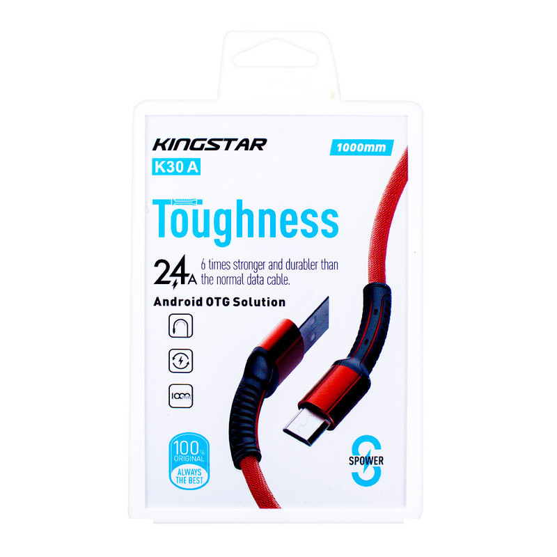 کابل تبدیل USB به microUSB کینگ استار مدل K30 A طول 1 متر