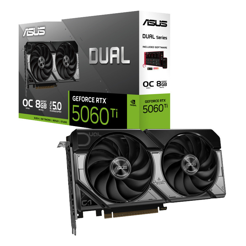 کارت گرافیک مبتنی بر NVIDIA ایسوس مدل Dual RTX 5060 TI OC 8GB