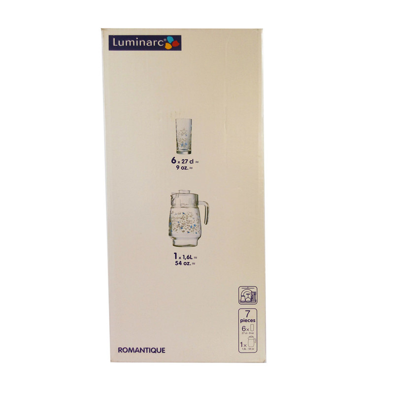 ست پارچ و لیوان 7 پارچه لومینارک مدل ROMANTIQUE