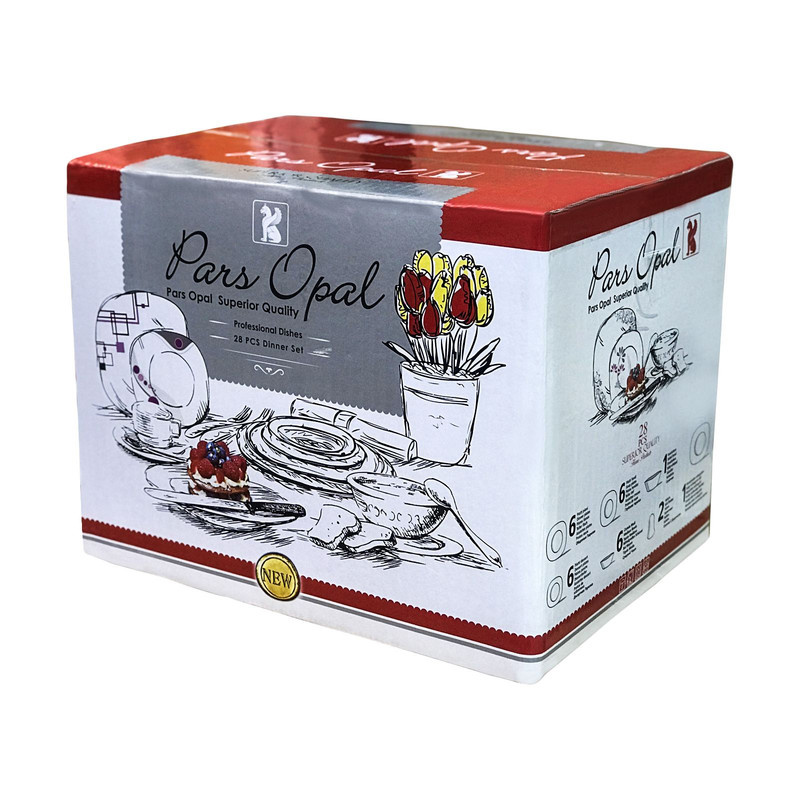 سرویس غذاخوری 28 پارچه پارس اپال مدل Lalique 362