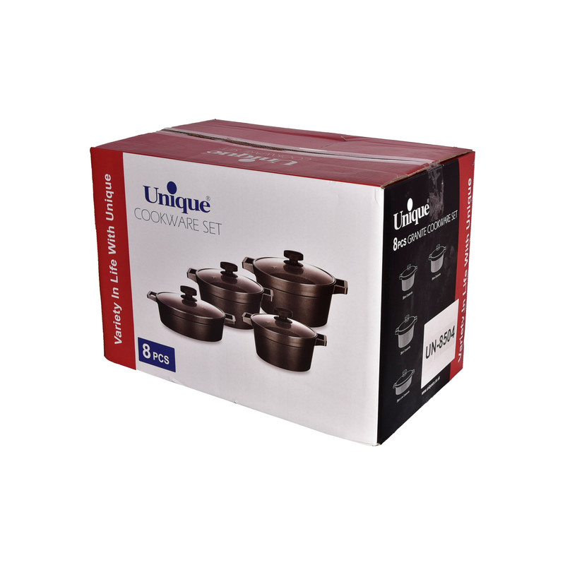 سرویس پخت و پز 8 پارچه یونیک طرح دیاموند کد 8503 سرویس پخت و پز 8 پارچه یونیک طرح دیاموند کد 8503