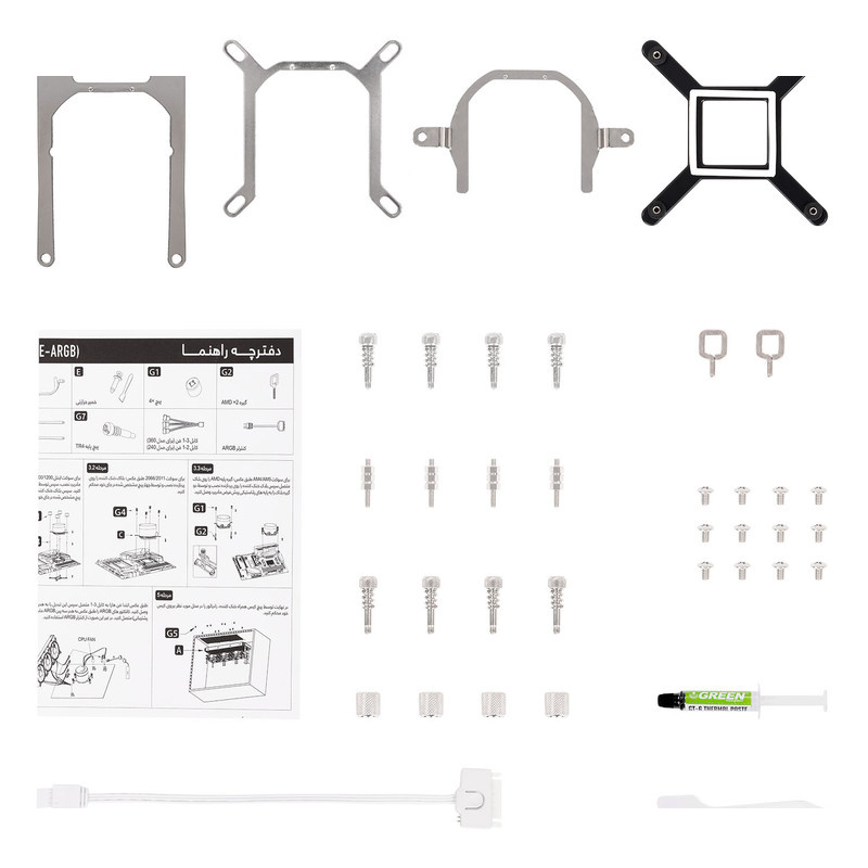 خنک کننده آبی گرین مدل GLACIER 360 STREAM-ARGB