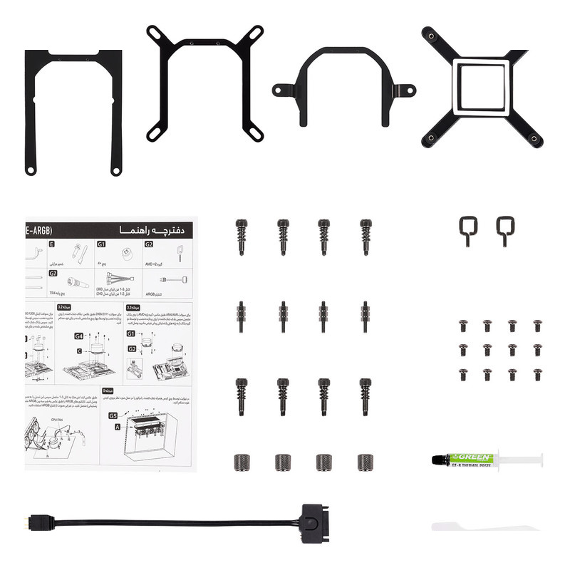 خنک کننده آبی گرین مدل GLACIER 120 ECO-ARGB
