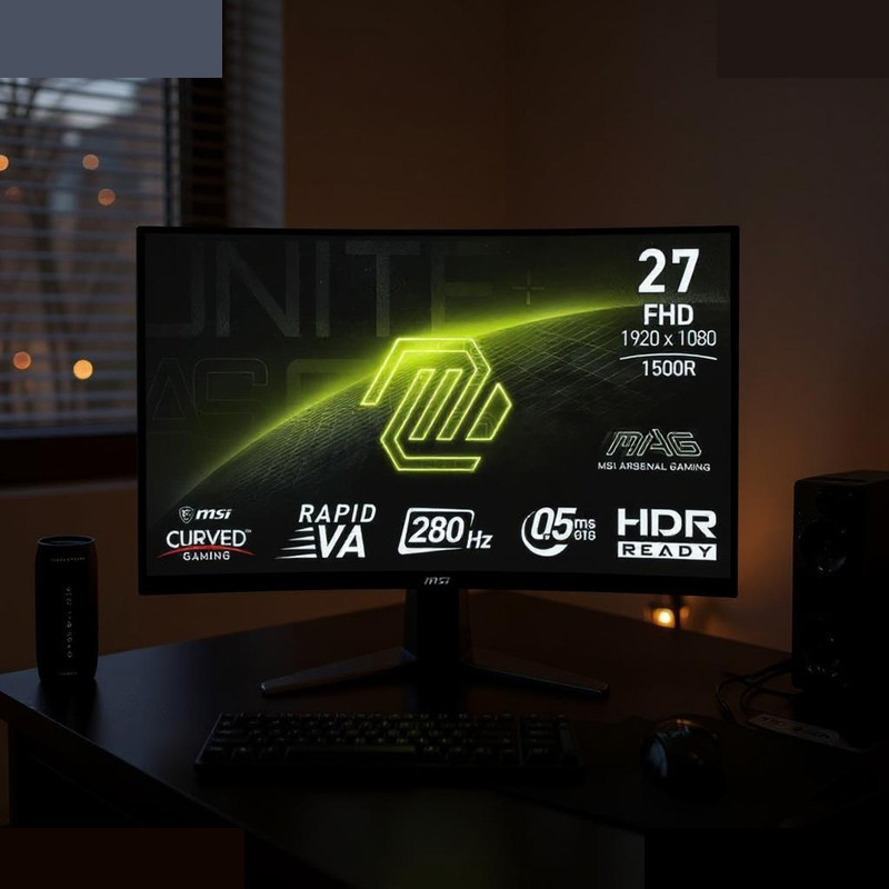 مانیتور خمیده گیمینگ 27 اینچ ام اس آی مدل MAG 276CXF