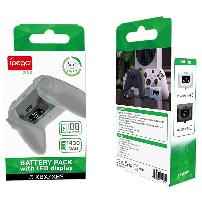 باتری قابل شارژ دسته بازی XBOX S/X آی پگا مدل IPEGA PG-XBX016 باتری قابل شارژ دسته بازی XBOX S/X آی پگا مدل IPEGA PG-XBX016