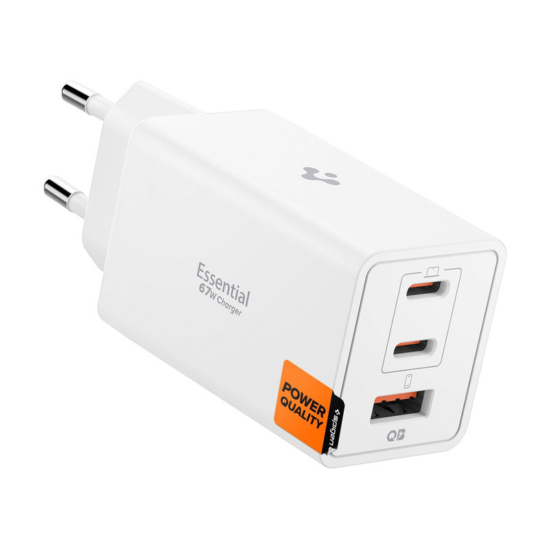 شارژر دیواری 67 وات سه پورت اسپیگن مدل EE673EU شارژر دیواری 67 وات سه پورت اسپیگن مدل EE673EU